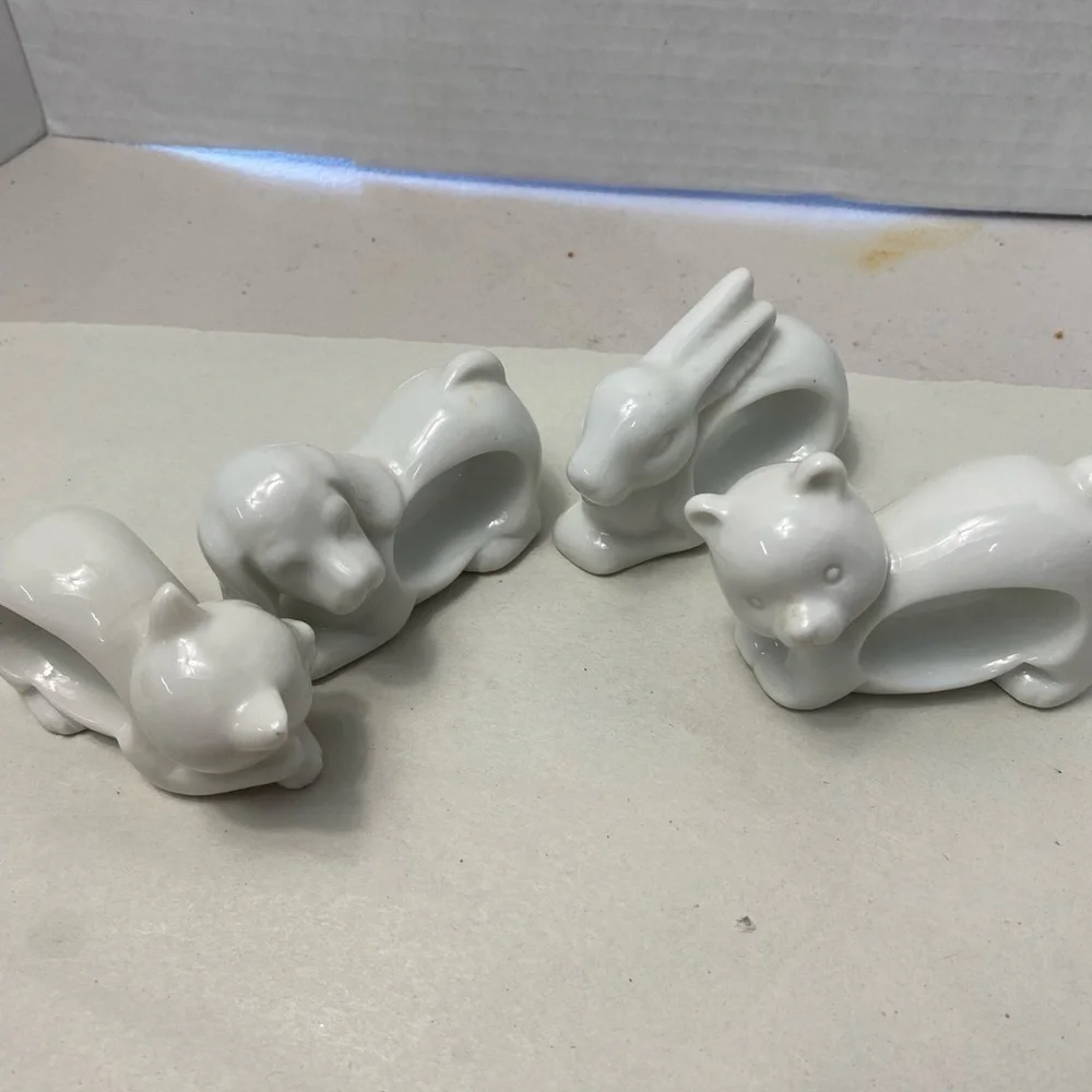 Set of 4 Animal Napkin Holders Made in Japan (DD)